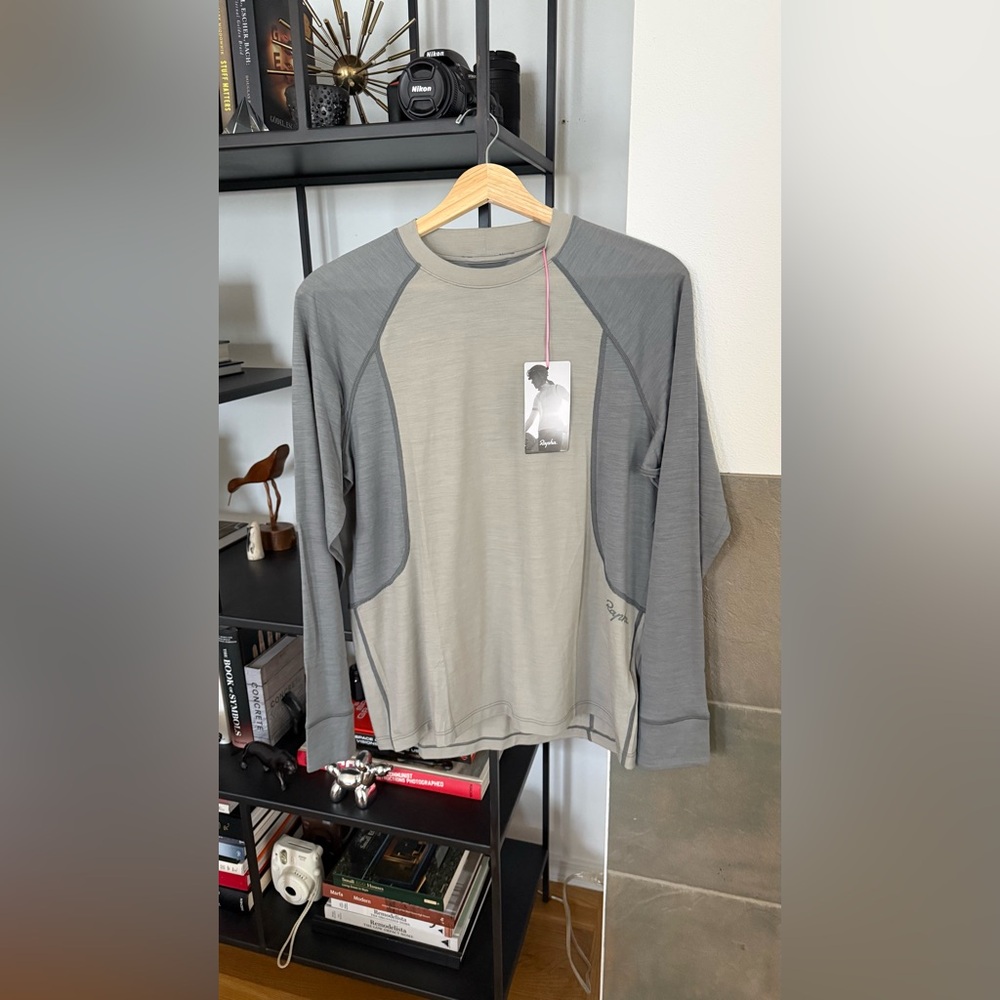 NWT Rapha Explore Merino Long Sleeve Women's Small Gray Stone
